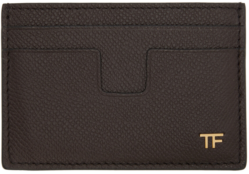 

Коричневая классическая визитница TOM FORD