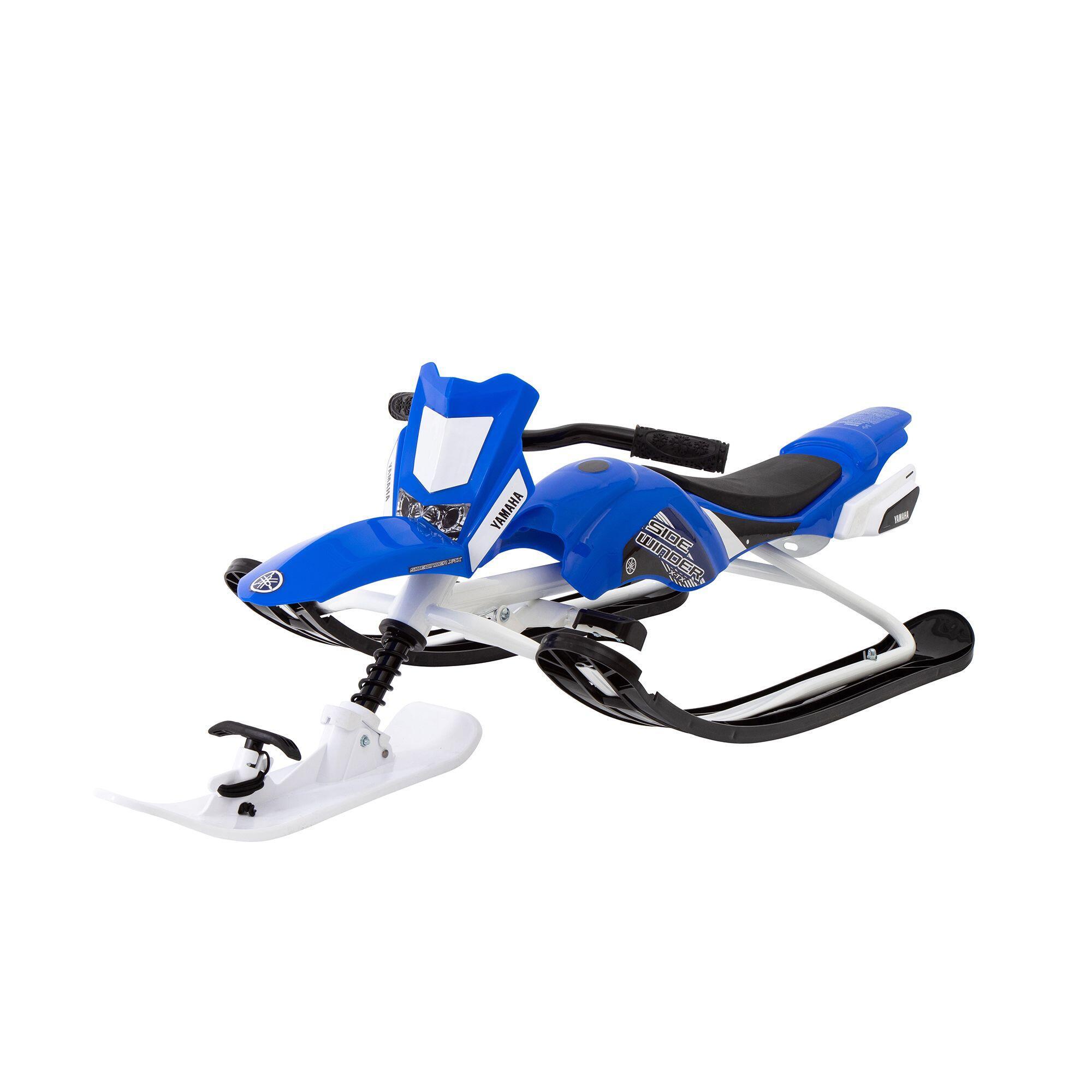 Санки Yamaha с рулевым управлением и тормозом, синий / белый санки nordway снеголет синий