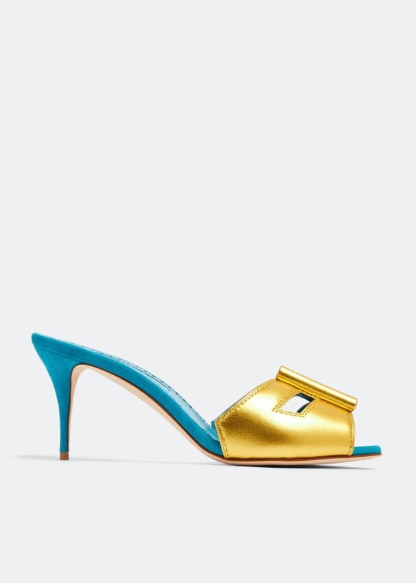 

Мюли MANOLO BLAHNIK Ibrimu mules, синий