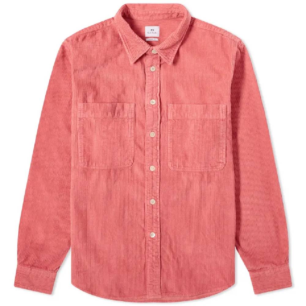 Рубашка Paul Smith Cord, розовый цена и фото