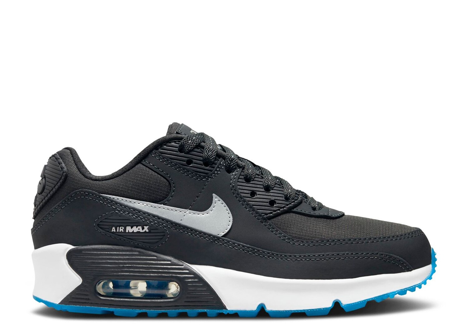 

Кроссовки Nike Air Max 90 Gs 'Reflective Swoosh - Anthracite Industrial Blue', черный