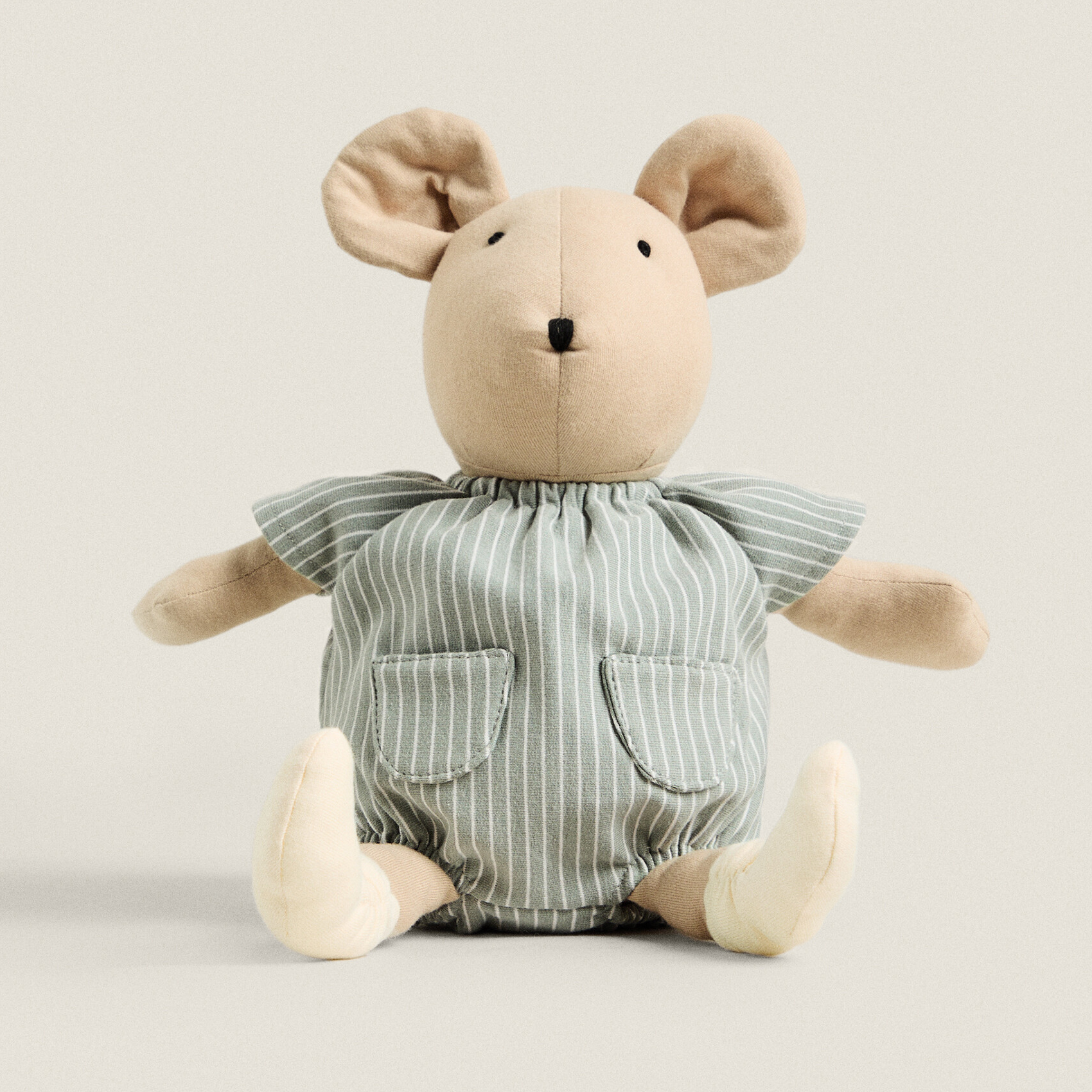 Детская мышка мягкая игрушка Zara Home, бежевый набор для шитья мягкая игрушка мышка жанин