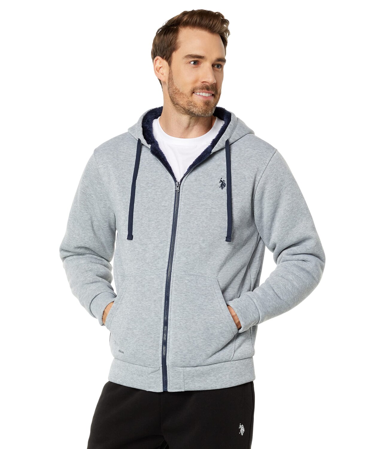 

Худи U.S. POLO ASSN., Sherpa Hoodie, Серый
