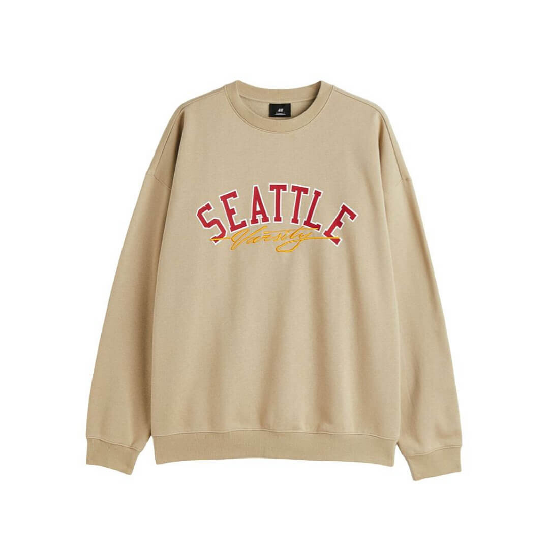 

Свитшот H&M Oversized Fit, бежевый