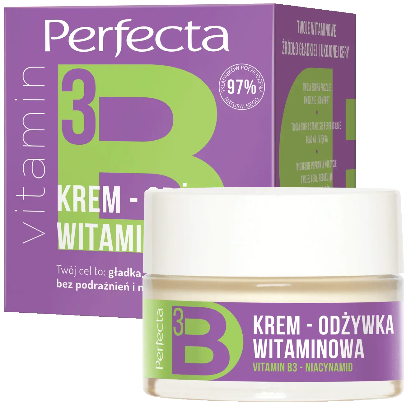 цена Perfecta Vitamins крем-кондиционер для лица с витамином В3, 50 мл