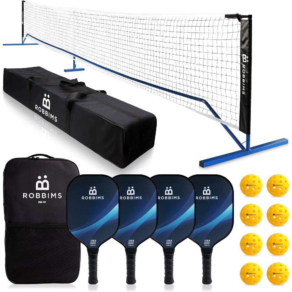 Набор для игры в теннис ROBBIMS сетка для переноски мячей demix черный размер без размера