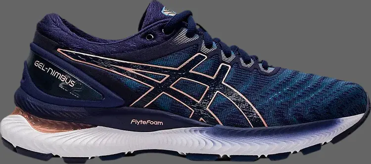 

Лимитированные кроссовки wmns gel nimbus 22 'grey floss peacoat' Asics, синий