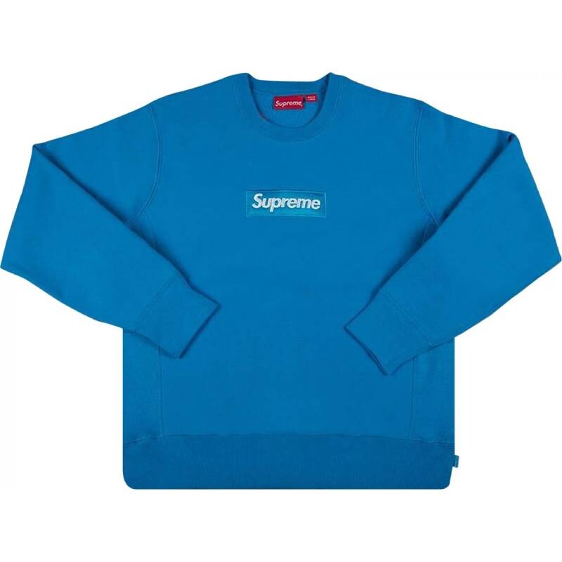 Свитшот Supreme Box Logo Crewneck, синий свитшот supreme futura logo crewneck желтый