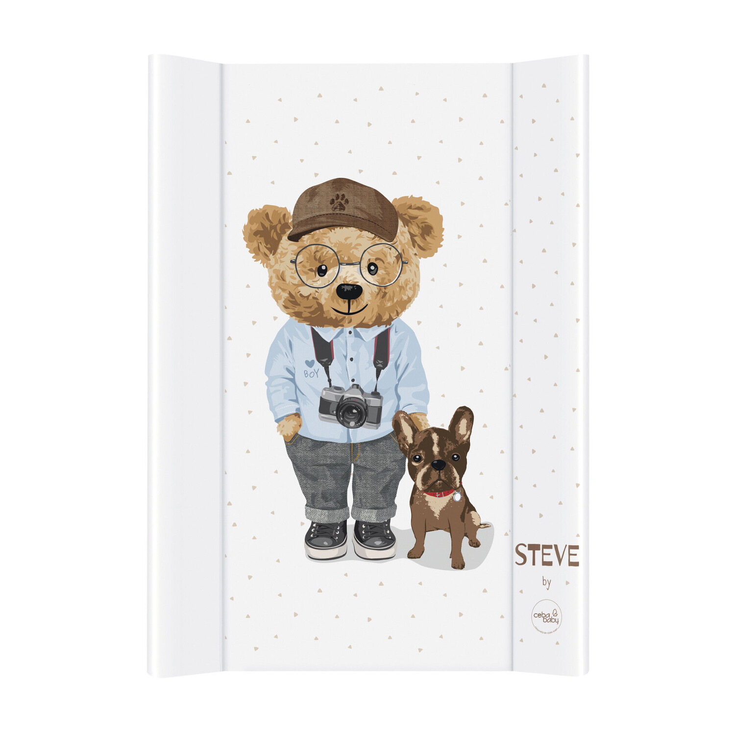 

Ceba Baby Fluffy Puffy короткий жесткий пеленальный столик 50x70 см Steve, 1 шт.
