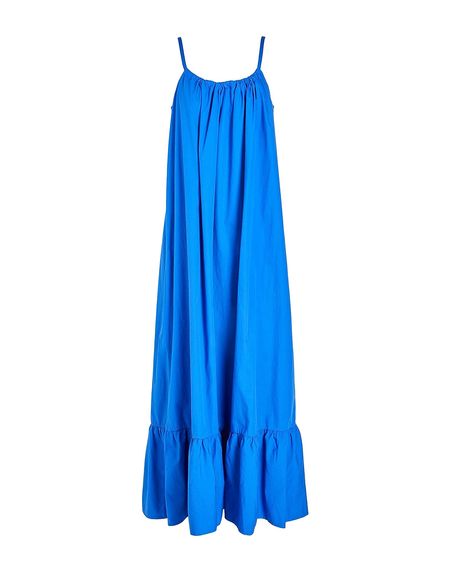 Хлопковое макси-платье 8 by YOOX, ярко-синий