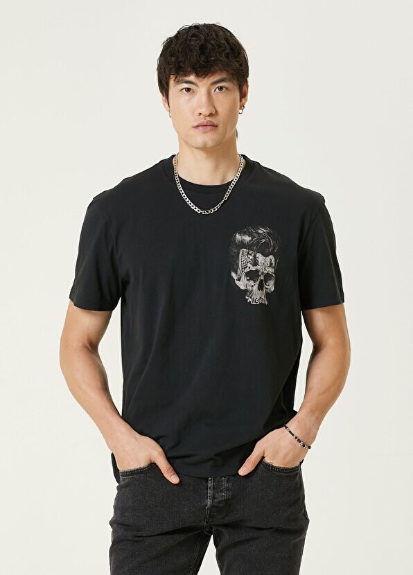 

Черная футболка из органического хлопка relic retro skull AllSaints, Черный