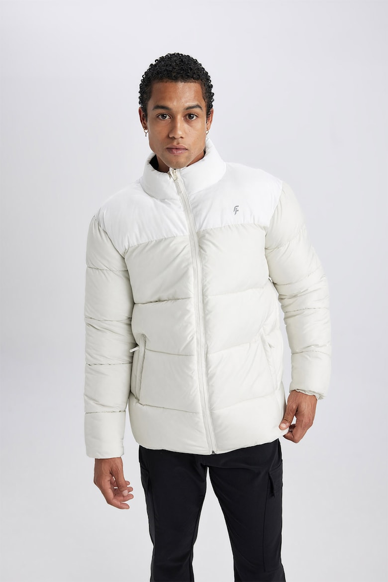 Зимняя стеганая куртка Defacto, белый