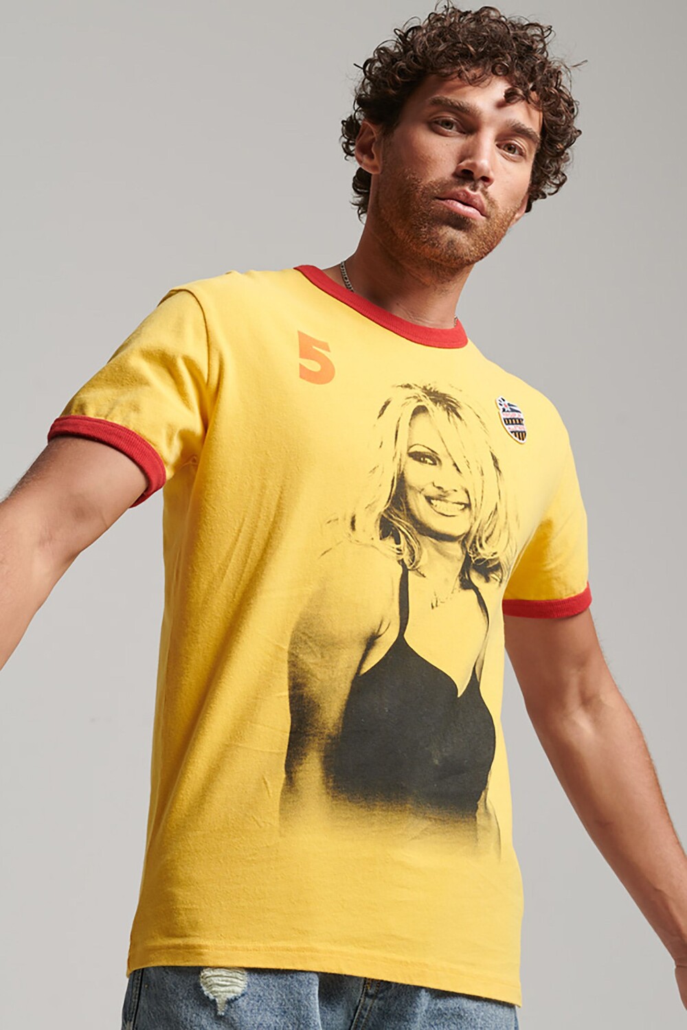 

Футболка Ringspun Allstars PA с принтом Superdry, желтый