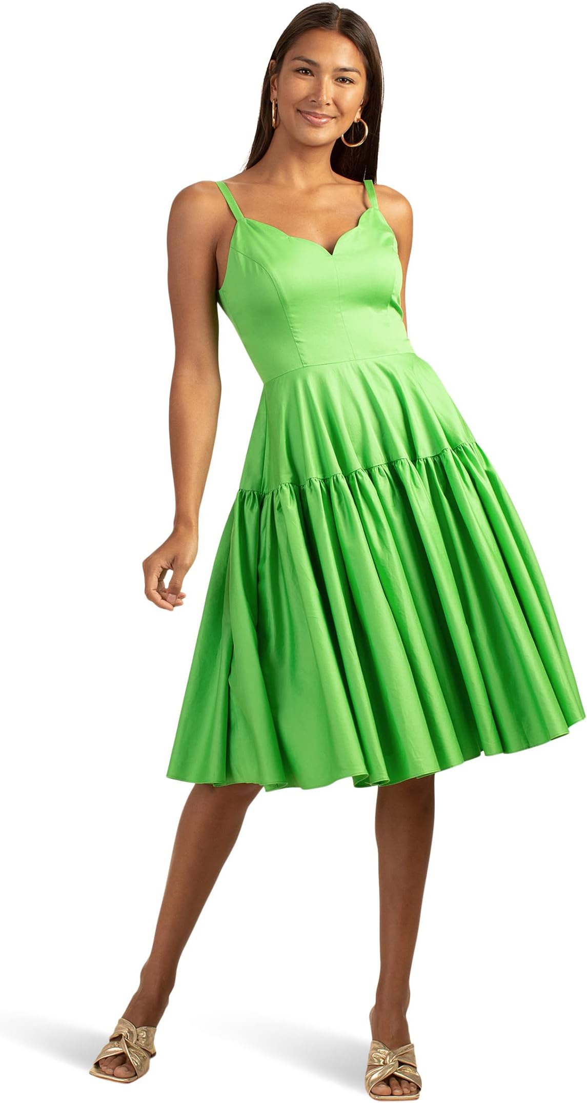 Платье-баск Trina Turk, цвет Vert