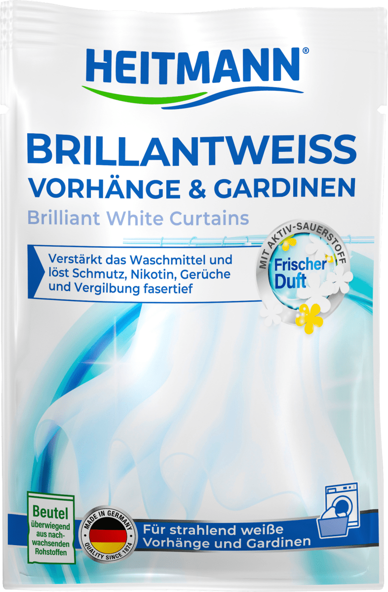 heitmann heitmann чистящее средство для духовки и гриля Моющее средство для штор Brilliant White Curtains Шторы 50г Heitmann