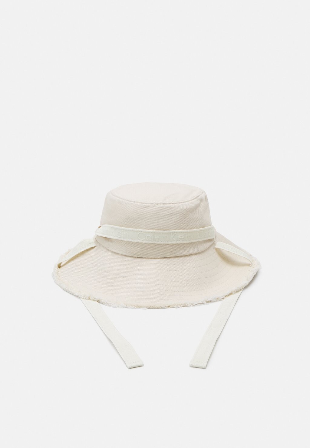 

Шляпа LOGO STRAP WIDE BRIM HAT Calvin Klein, цвет dark ecru
