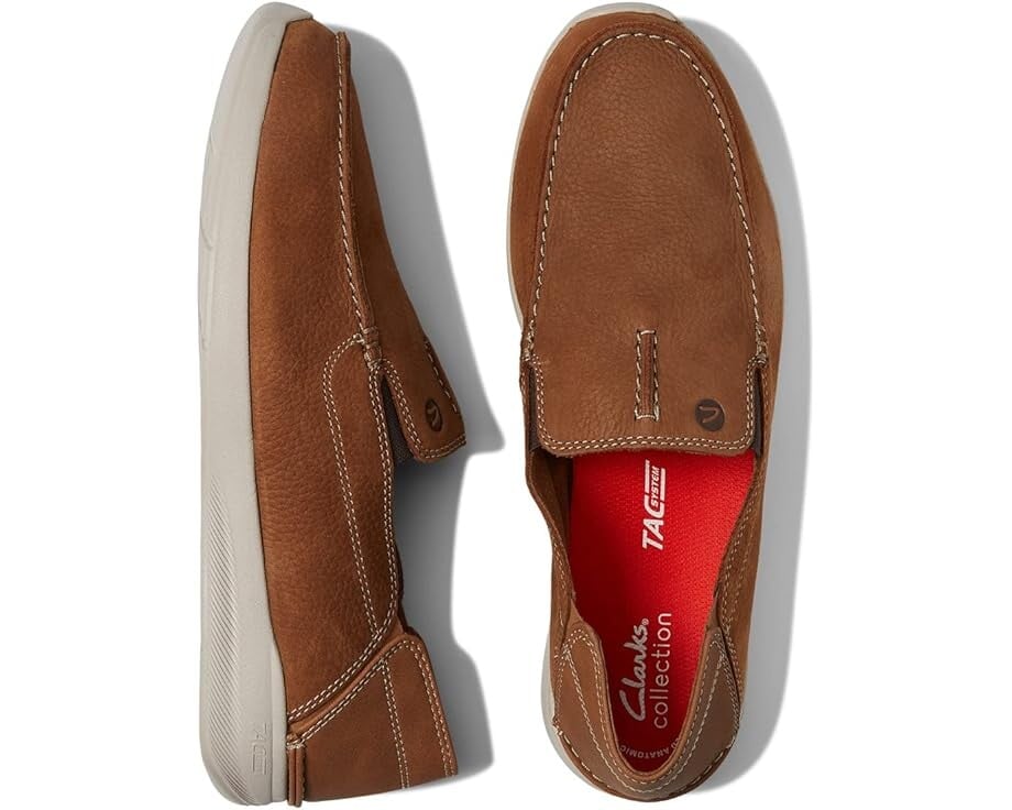 Лоферы Clarks Gorwin Step, цвет Tan Nubuck лоферы clarks shacrelite step цвет dark tan suede