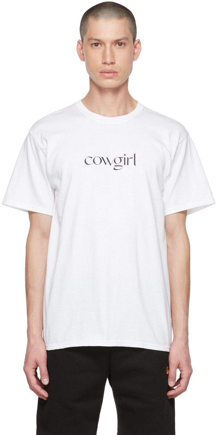 

Белая футболка с принтом Cowgirl Blue Co