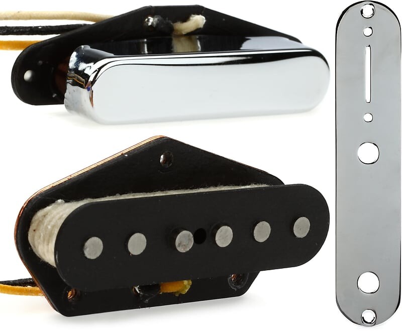 

Набор звукоснимателей Fender Texas Special Telecaster, состоящий из двух частей, с панелью управления Fender Telecaster — хром 0992121000=1 0992058000=1