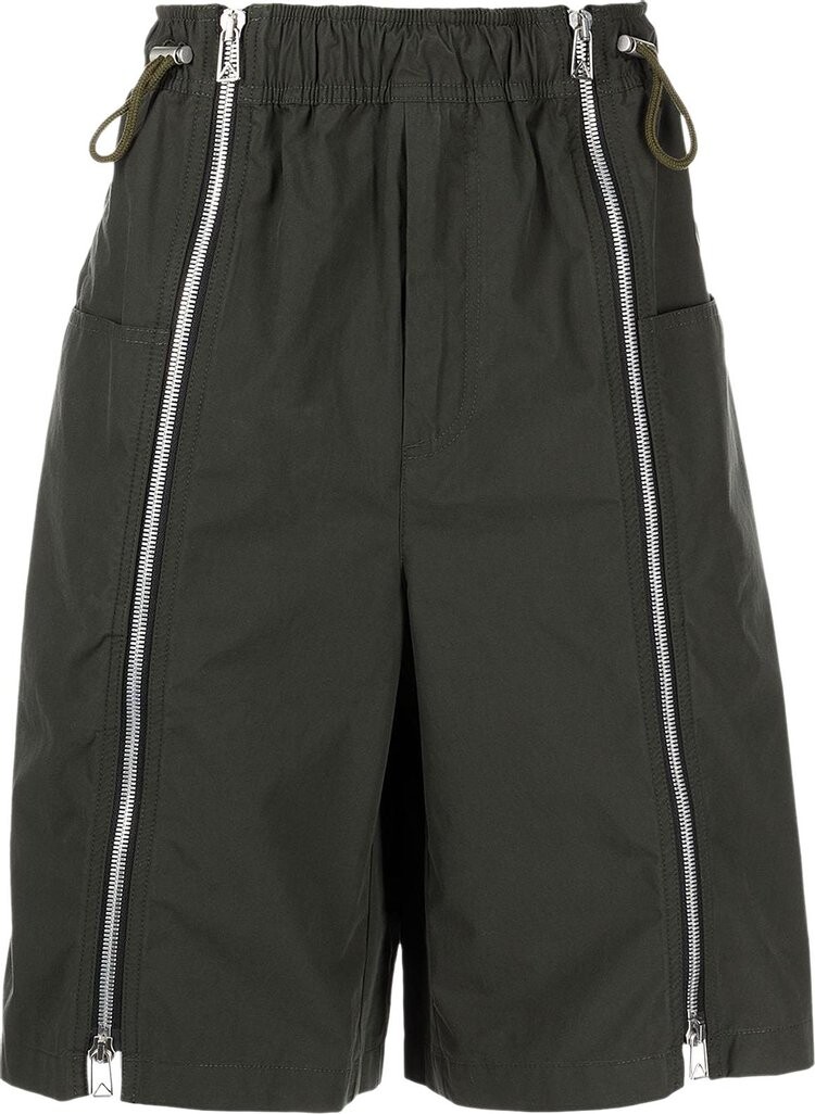 

Шорты Bottega Veneta Organic Frosted Poplin Shorts 'Camping', зеленый