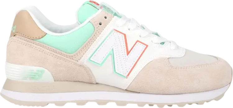 

Кроссовки New Balance 574 'Moonbeam Neo Mint', кремовый, Бежевый