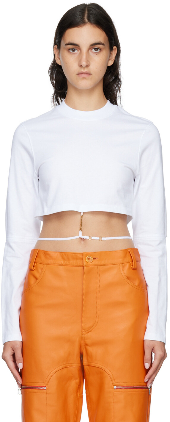 

Белая футболка с длинным рукавом Le Papier 'Le T-Shirt Pino' Jacquemus