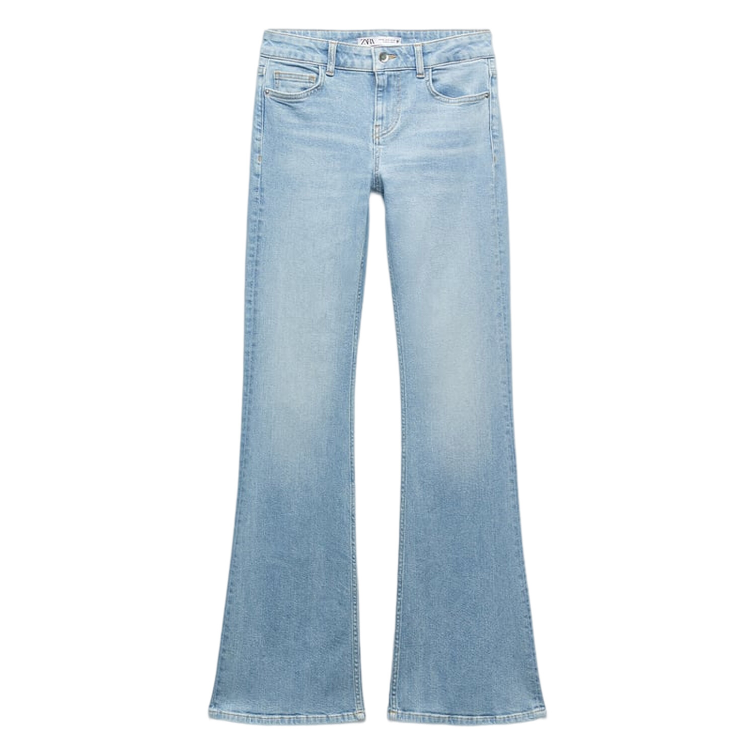 

Джинсы женские расклешенные Zara Low-Waist, синий