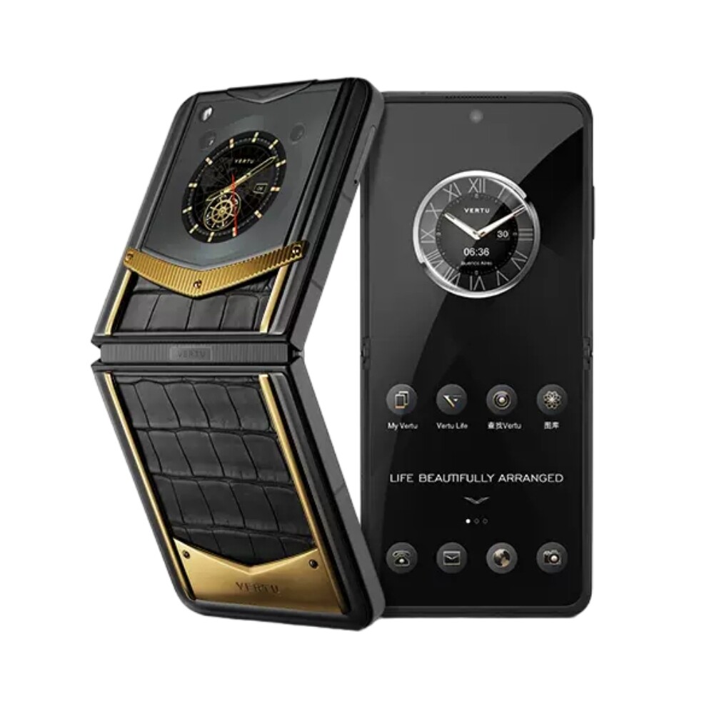 

Смартфон Vertu IronFlip, All Gold Basalt Black High Definition Edition, 12 ГБ/512 ГБ, 2 Nano-SIM, черный/золотой