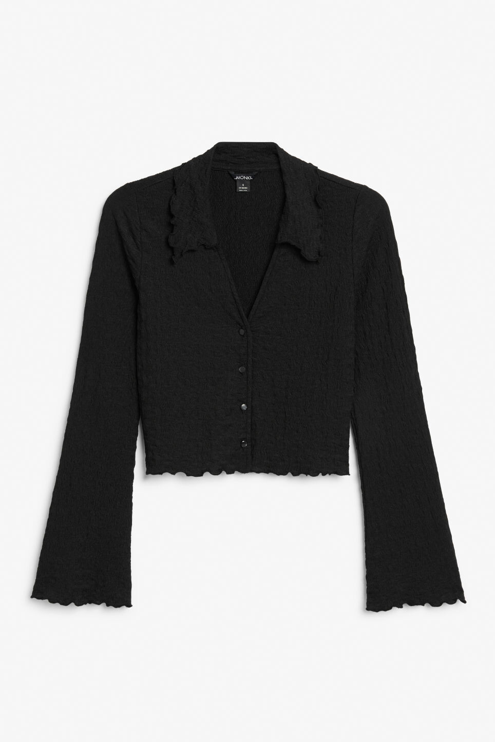 

Фактурная укороченная блузка Monki, черный