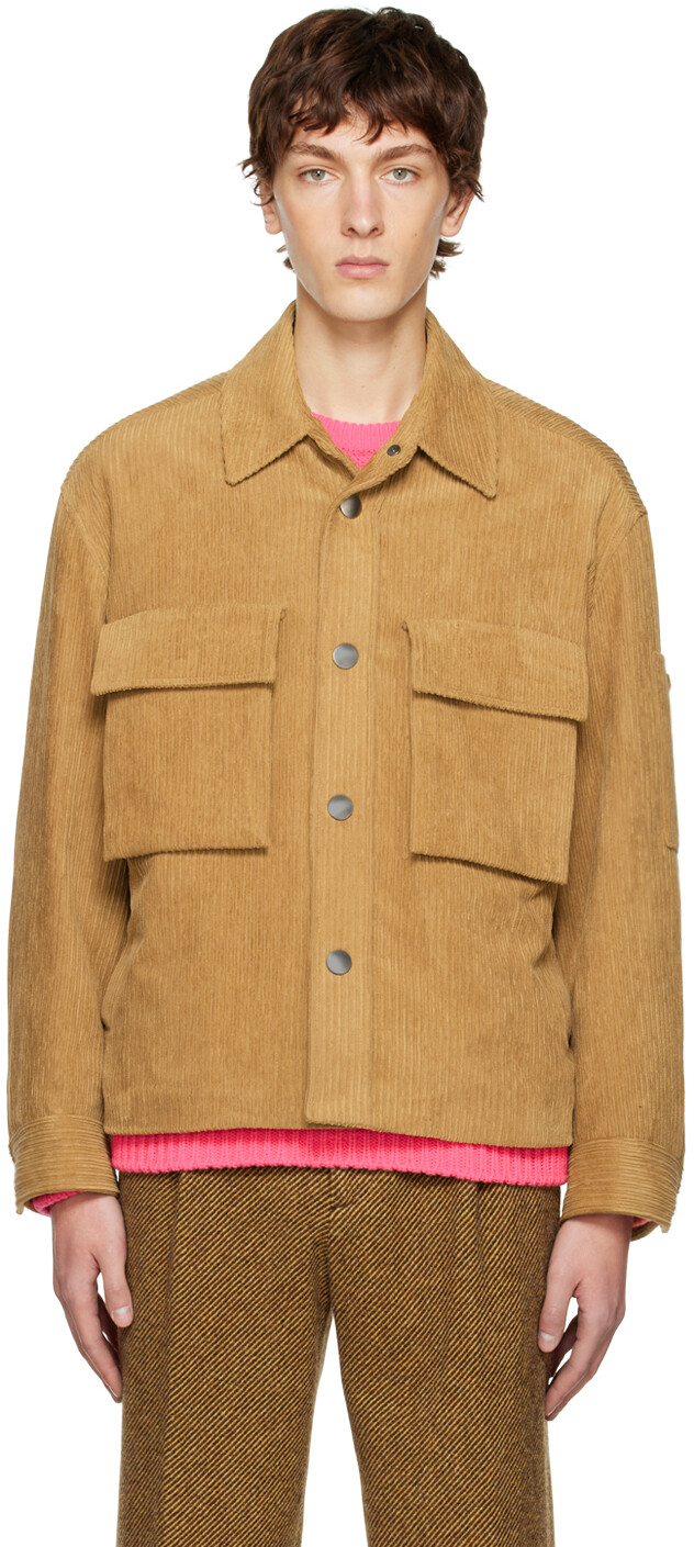 

Коричневая куртка с заклепками Solid Homme