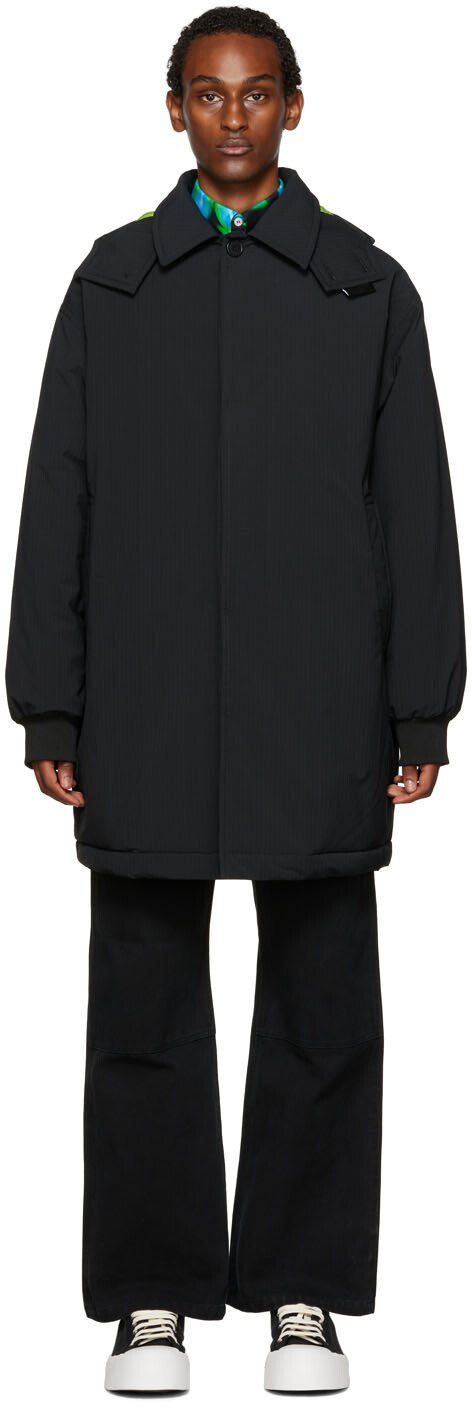 

Черное утепленное пальто MSGM, Черный