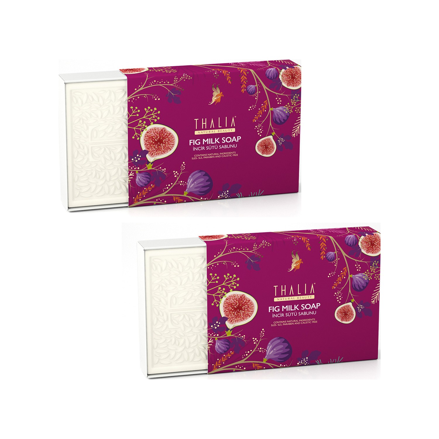 Натуральное мыло Thalia с молоком инжира, 2 x 150 г thalia natural beauty clay pomegranate face mask