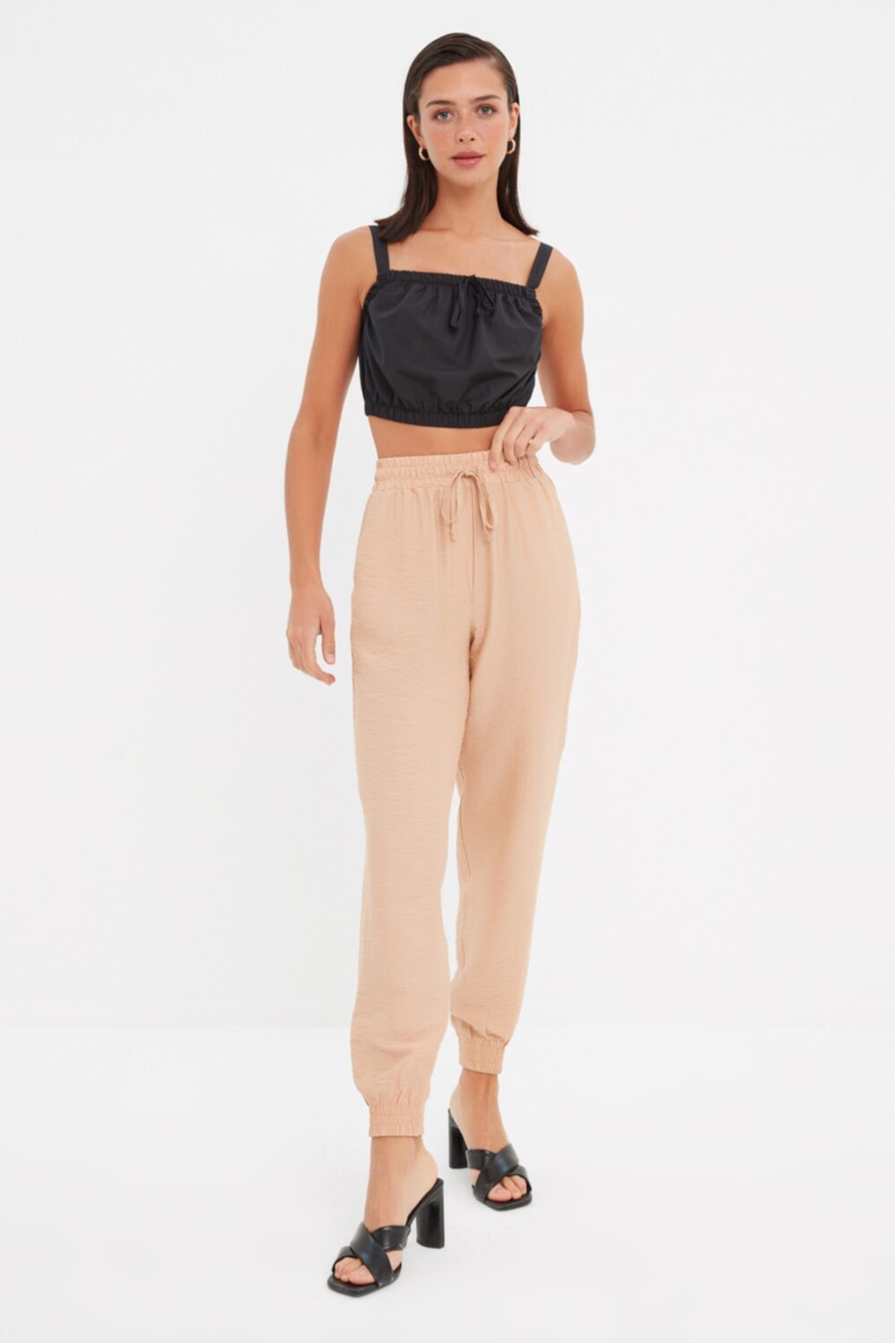 

Тканые брюки Camel Jogger Trendyol, коричневый