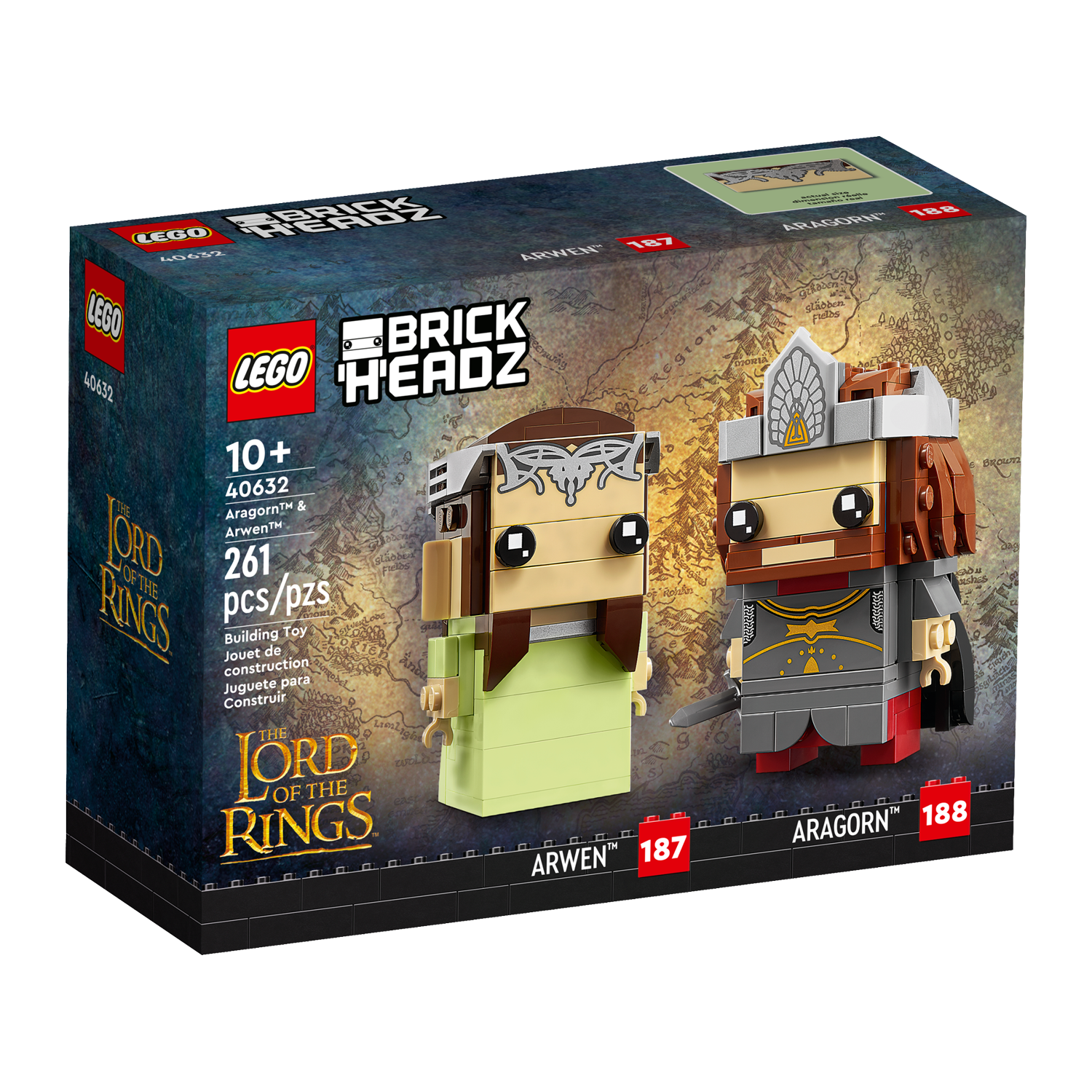 арвен Конструктор Lego BrickHeadz Aragorn & Arwen 40632, 261 детали