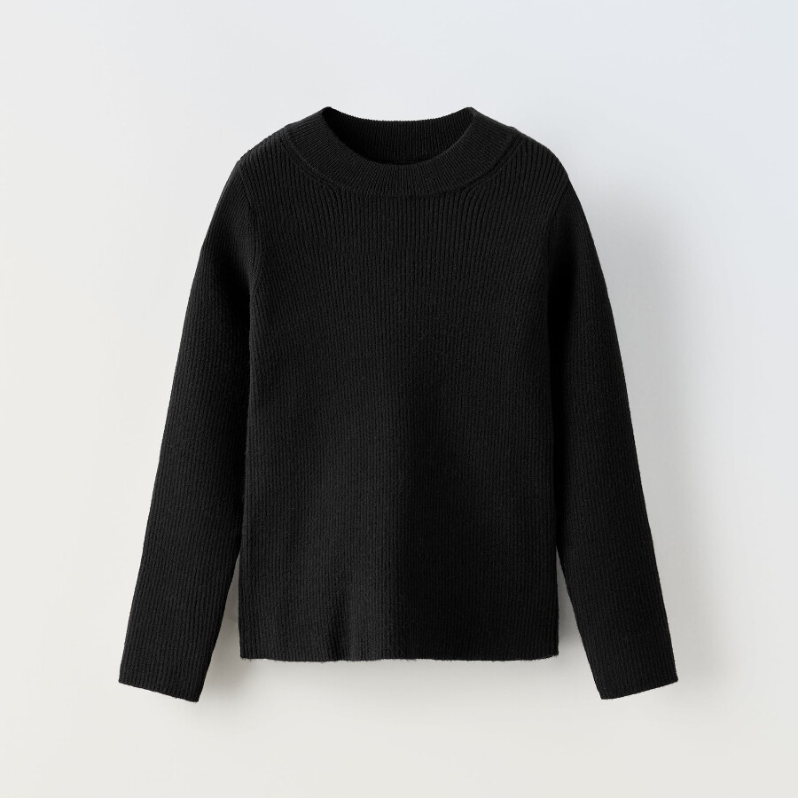 

Свитер для девочки Zara Ribbed Knit, черный