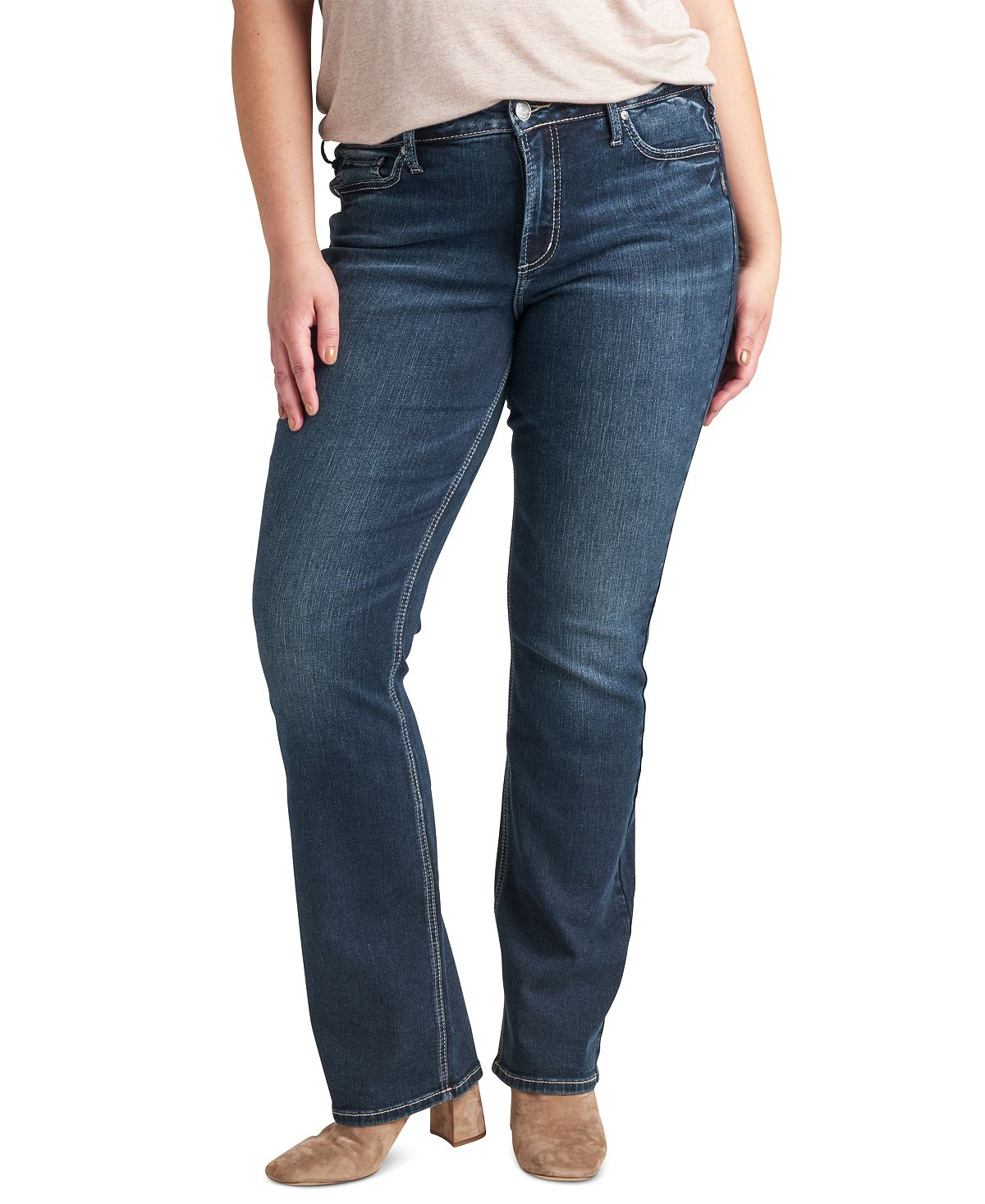 цена Джинсы suki slim bootcut больших размеров, короткие и стандартной длины Silver Jeans Co.
