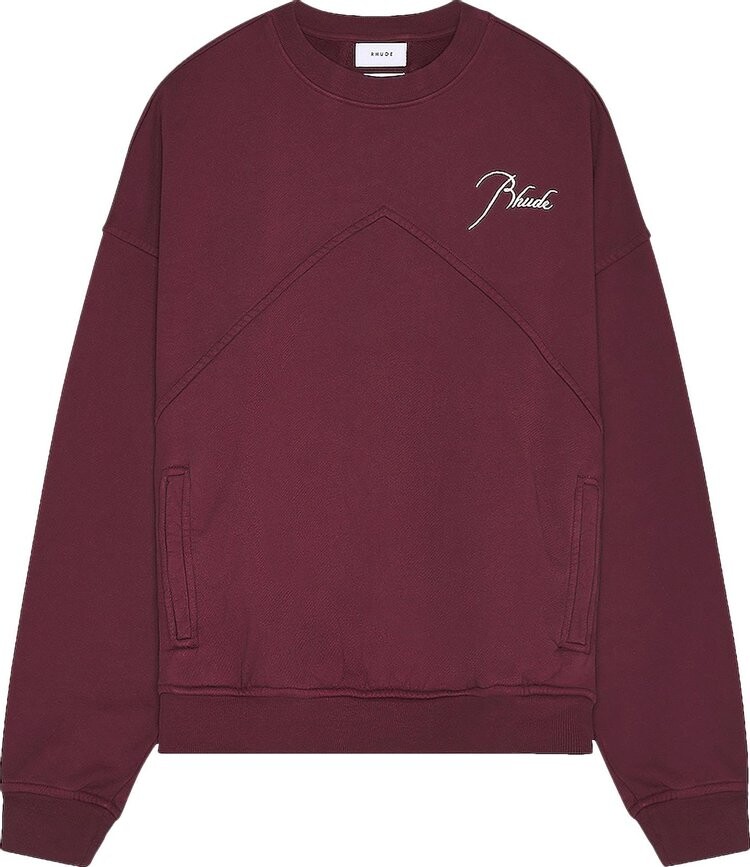 

Толстовка Rhude Quarter Zip 'Bordeaux', коричневый