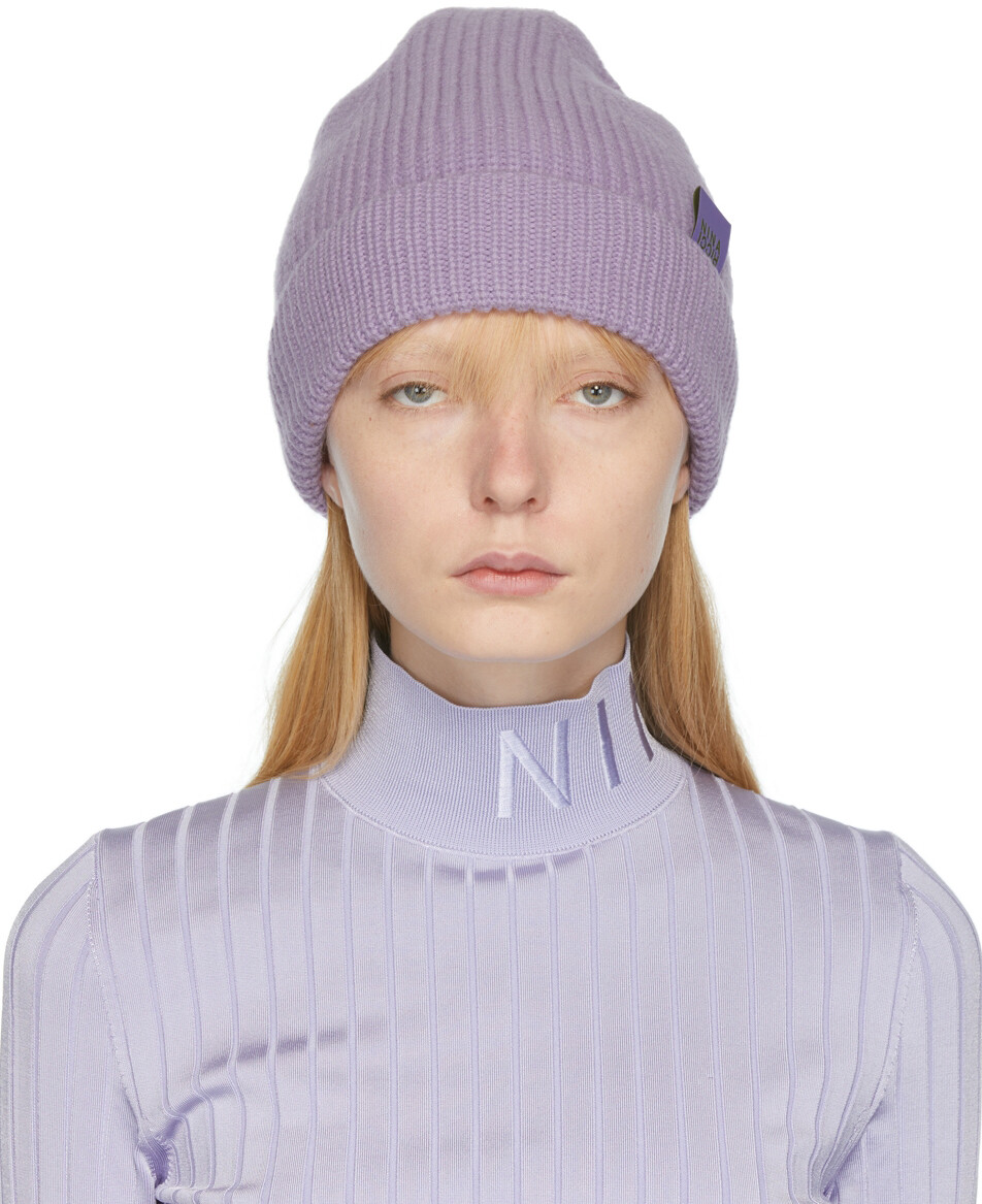 

Фиолетовая шерстяная шапка Nina Ricci