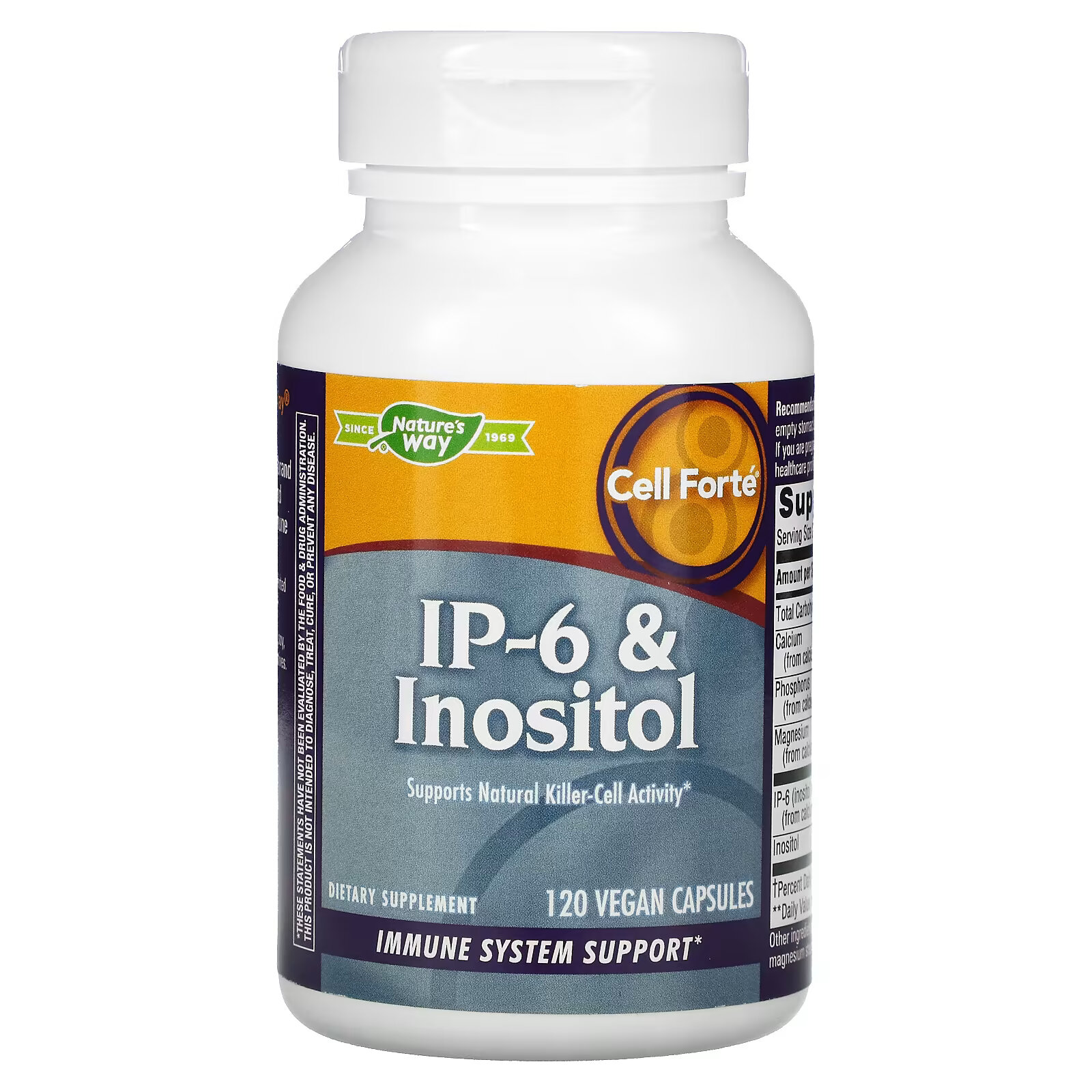 IP-6 и инозитол Nature's Way, 120 растительных капсул ip 6 и инозитол nature s way 120 растительных капсул