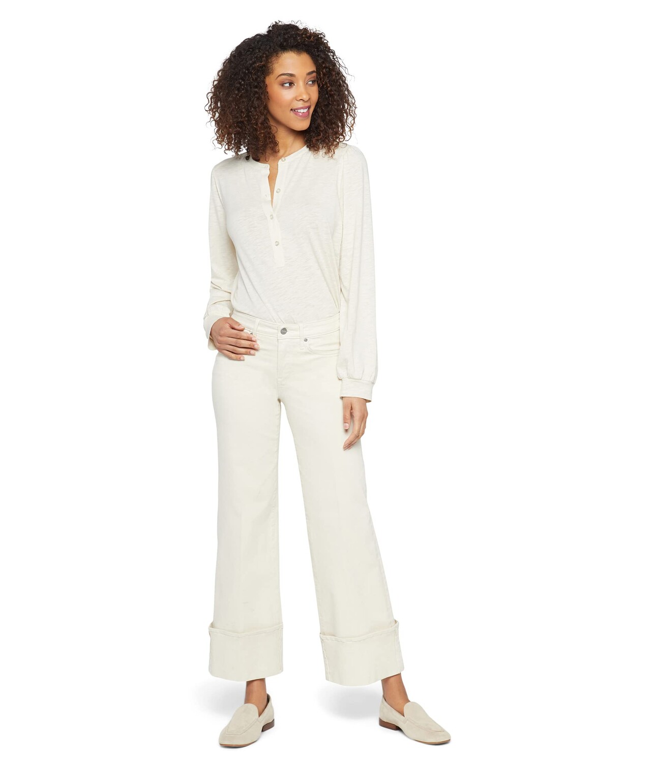

Джинсы NYDJ, Teresa Wide Leg Wide Cuff in White Creek