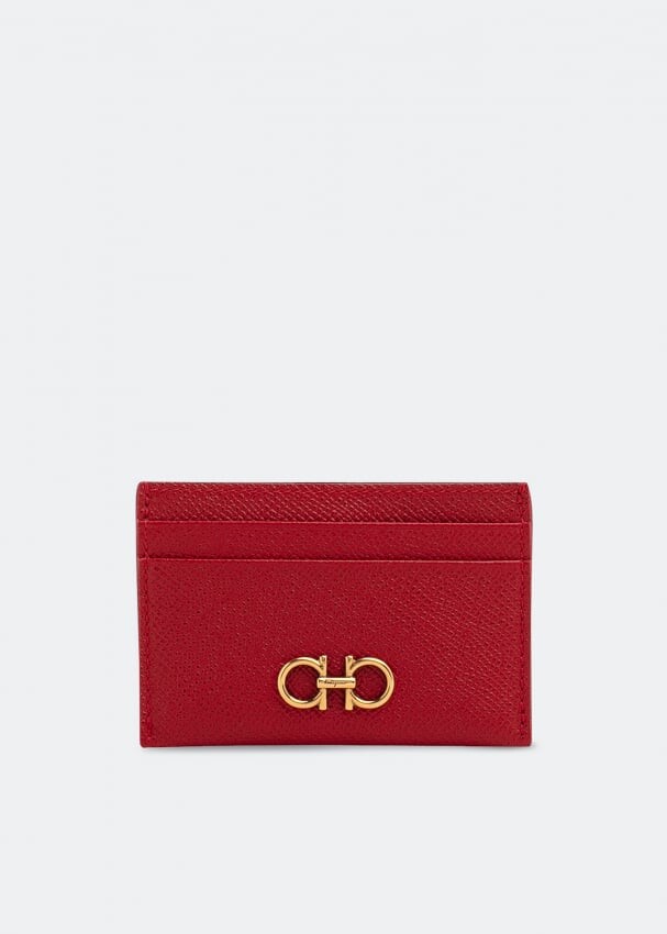

Картхолдер FERRAGAMO Gancini card holder, красный