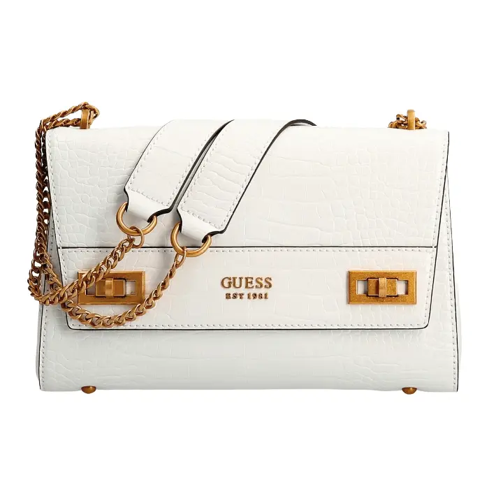 

Сумка кросс-боди Guess Katey Croc Flap, белый