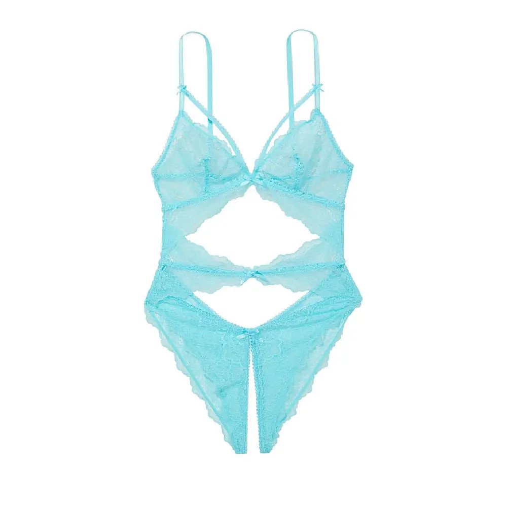 

Боди Victorias Secret Very Sexy Cutout Lace Crotchless, голубой
