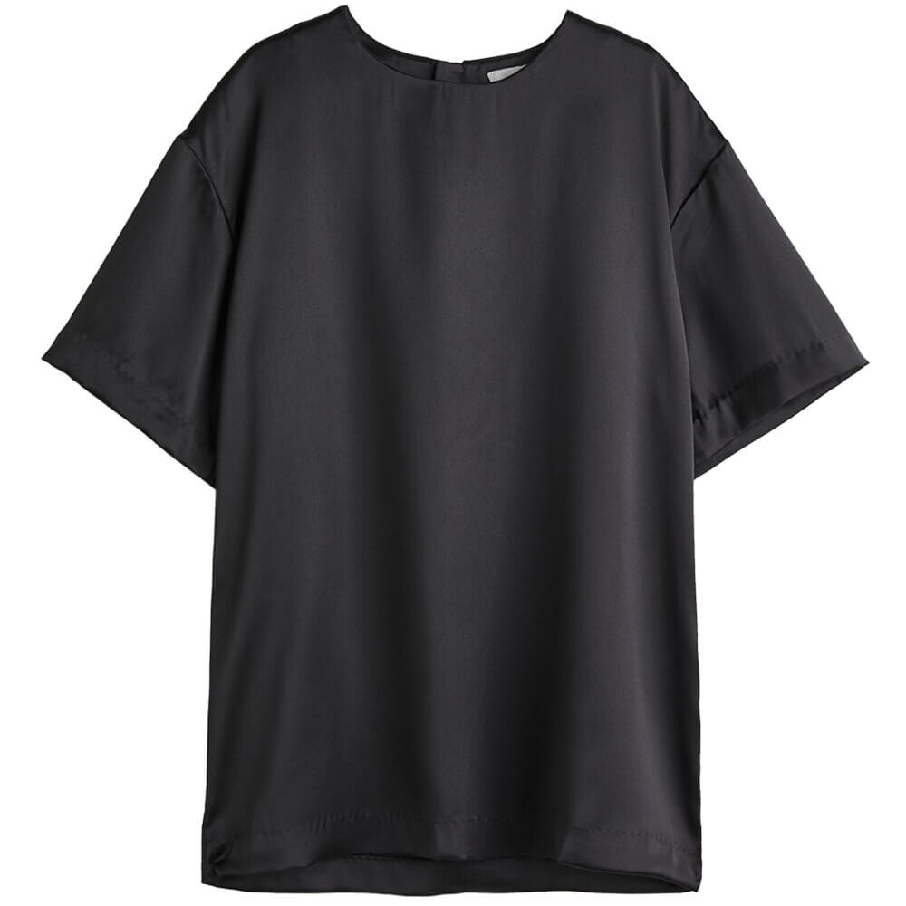 

Блузка H&M Oversized Satin, черный