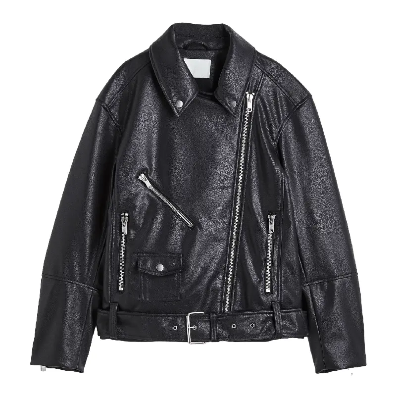 

Куртка H&M Oversized Biker, черный