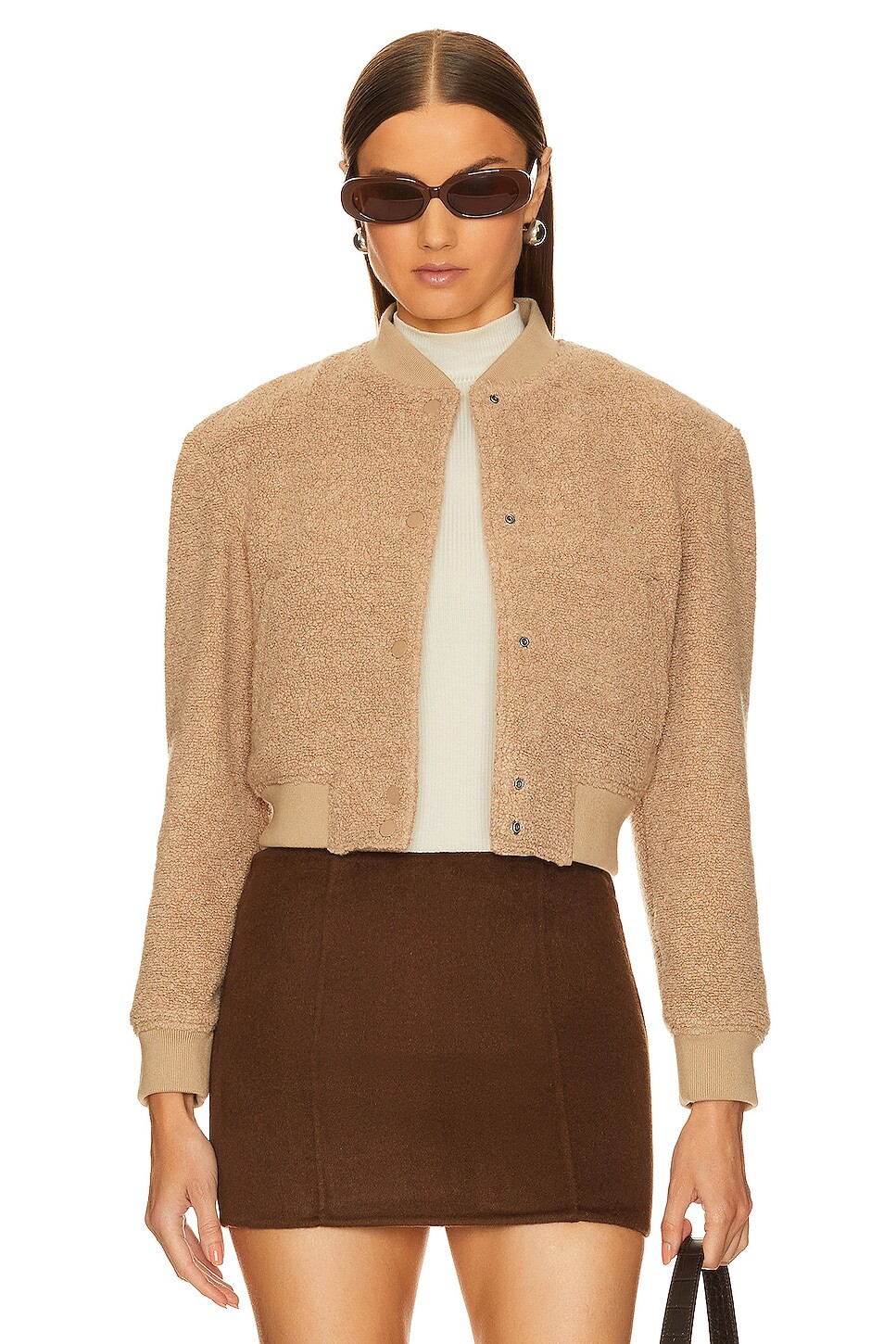 

Куртка Theory Shrunken Fleece Teddy, цвет Palomino