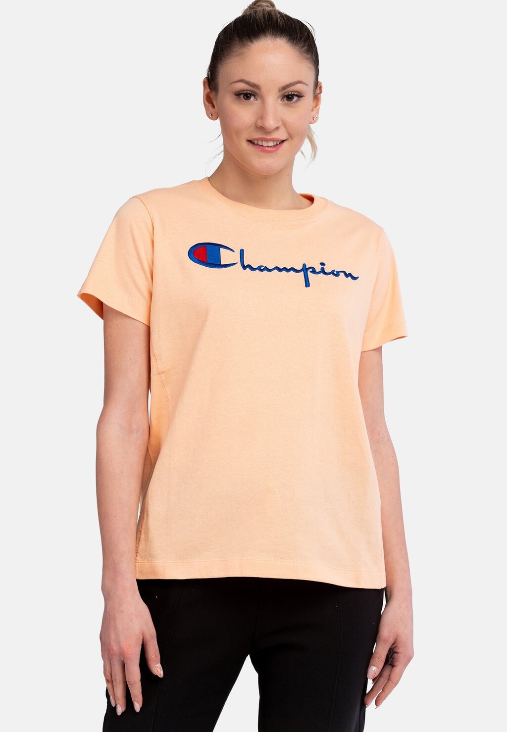 

Футболка с принтом CREWNECK Champion, персиковый