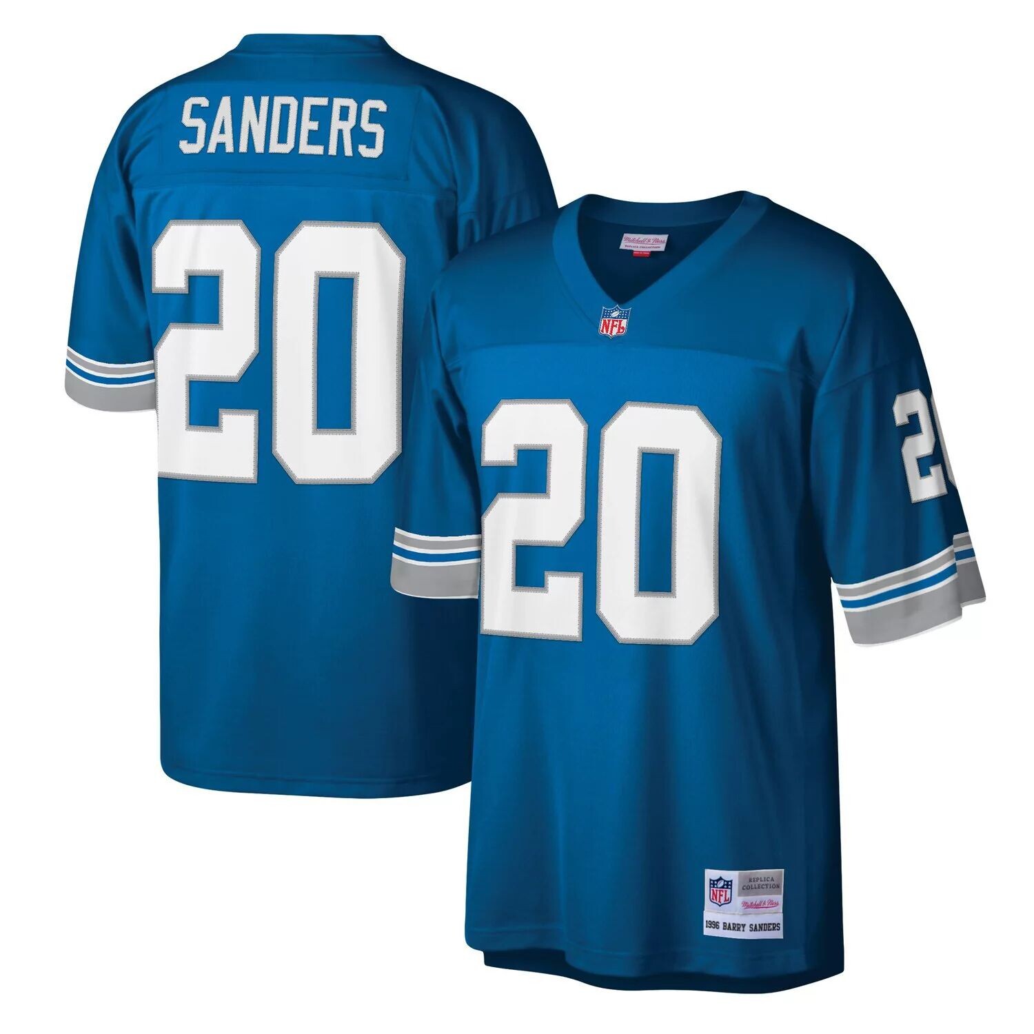 

Реплика мужского джерси Mitchell & Ness Barry Sanders Blue Detroit Lions Legacy