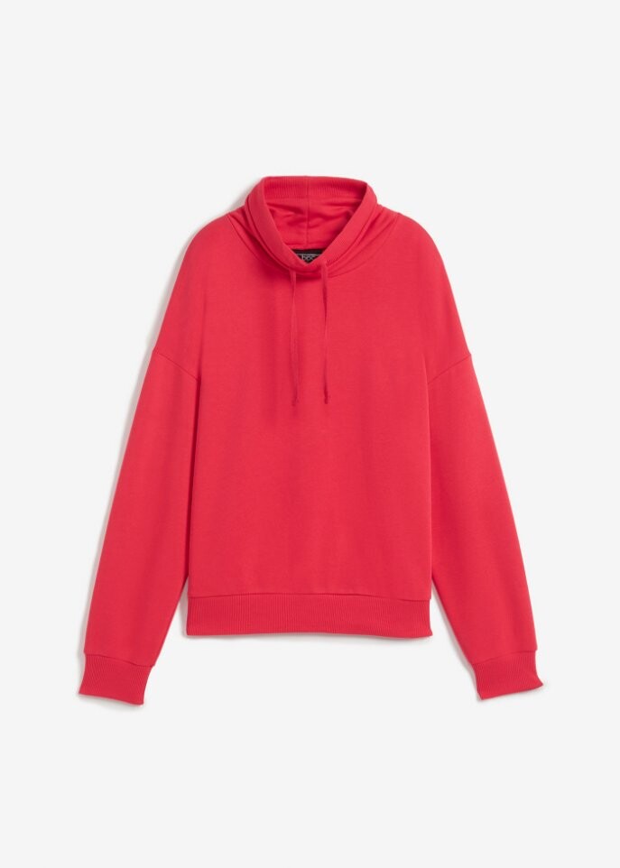 

Толстовка с большим воротником Bpc Bonprix Collection, красный