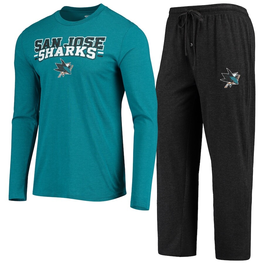 

Пижамный комплект Concepts Sport San Jose Sharks, бирюзовый